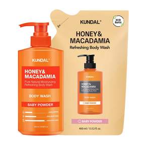 쿤달 허니앤마카다미아 바디워시 베이비파우더향, 900ml, 1개