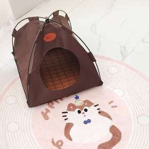 포근나래 애완동물 텐트 고양이 집/강아지 집, 커피색, 1개
