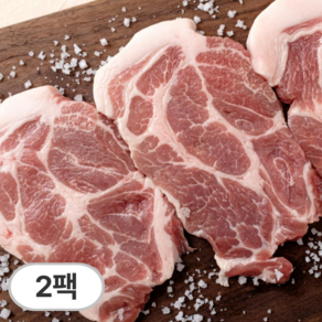 직통미트 국내산 버크셔/듀록 흑돼지 목살(냉동/미박), 2개, 500g