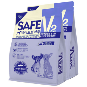 세이프브이투 가수분해 저알러지 피부 모질 강아지사료 연어 2kg, 2개