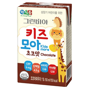 그린비아 키즈모아 초코맛 성장기어린이 어린이 간식, 6개, 150ml
