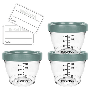 [베베락] 포네르 트라이탄 이유식용기 130ml_180ml_240ml (3개입), 130ml, 블루그레이, 3개