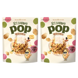 마켓오네이처 오 그래놀라팝 현미아몬드, 2개, 480g