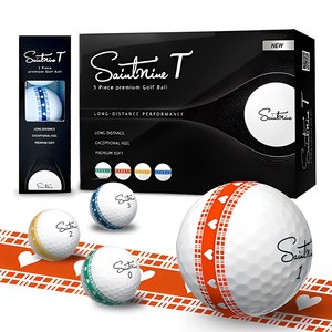 세인트나인 T 골프공 3피스 300도 퍼팅라인 초고반발 12구 1박스, 1box, 보여진 바와 같이