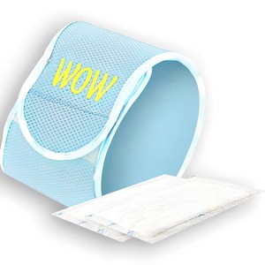 와우한빛 반려동물 숨쉬는 매너벨트 + 일자형 기저귀, 중형, 2개입, 1세트