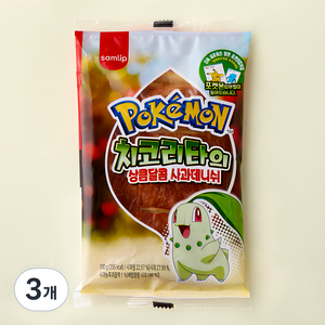 삼립 포켓몬 치코리타의 상큼달콤 사과데니쉬, 100g, 3개