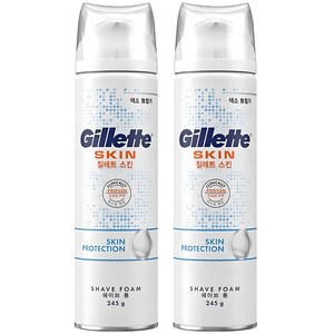 질레트 스킨텍 쉐이빙폼, 245g, 2개