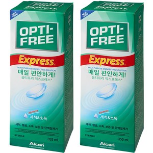 옵티프리 익스프레스 렌즈세정액, 355ml, 2개