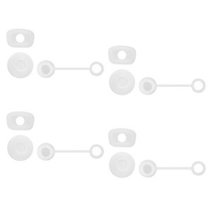 블럭마트 텀블러 물샘방지 실리콘마개 3종 세트, 투명, 4세트