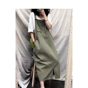 베루라 멜빵일자핏원피스 앞트임멜빵앞지퍼원피스 리몬멜빵원피스