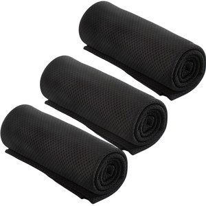 스트릿램프 쿨타올 건식 스포츠타올, 3개, 블랙