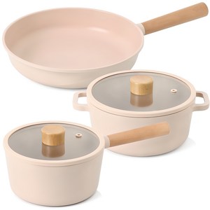 코지 피치 IH 인덕션 냄비 후라이팬세트 3종, 3종(18편+20양+24후라이팬)