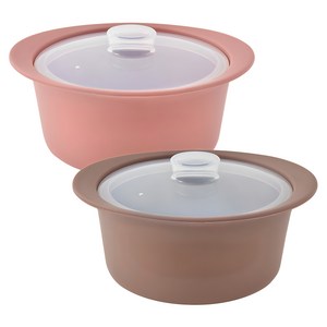 퍼기 이유식 멀티 찜기, 550ml, 2개, 드라이로즈 + 토프브라운