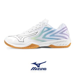 미즈노 배드민턴화 웨이브 클로EL2 화이트블루그린 4E 발볼넓은배드민턴화 71GA228541
