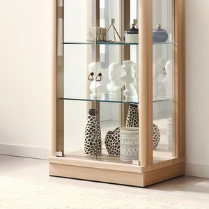 가구야히메 비스토 강화유리 장식장, 600 4단 내추럴