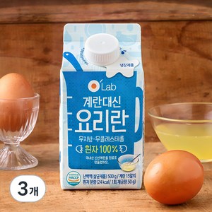 오랩 계란대신 요리란 난백, 500g, 3개