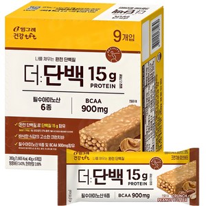 더단백 크런치 프로틴바 피넛버터 9p, 360g, 1개