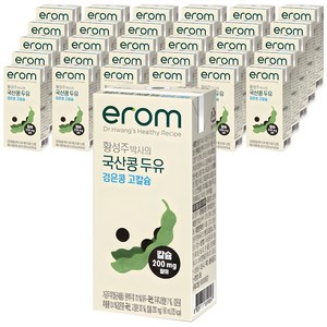 이롬 황성주 박사의 국산콩 두유 검은콩 고칼슘, 190ml, 32개