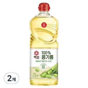 백설 콩기름, 1.5L, 2개