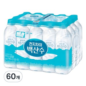 백산수 무라벨 생수, 500ml, 60개