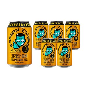 코리안 좀비 에너지드링크 망고, 355ml, 6개