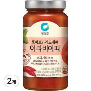 청정원 아라비아따 스파게티 소스, 2개, 600g