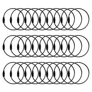 파스텔 와이어 키링 연결고리, 30개, 3 블랙