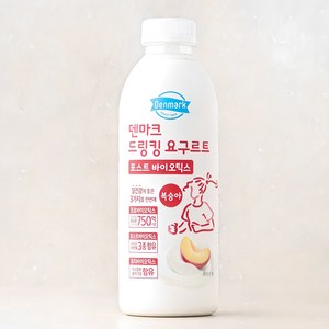 덴마크 드링킹요구르트 포스트바이오틱스 복숭아, 750ml, 1개