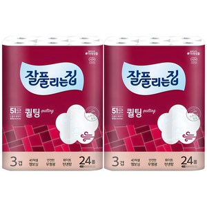 잘풀리는 집 퀄팅 롤화장지, 30m, 24개입, 2개