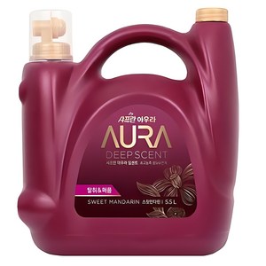 AURA 딥센트 초고농축 일반 섬유유연제 스윗만다린 본품, 5.5L, 1개