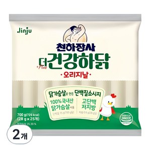 진주햄 천하장사 더 건강하닭 소시지, 700g, 2개