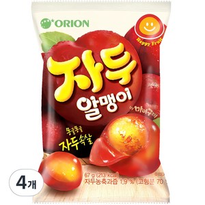 오리온 자두 알맹이, 67g, 4개