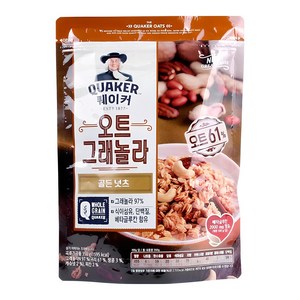 퀘이커 오트 그래놀라 시리얼 골든넛츠, 350g, 1개