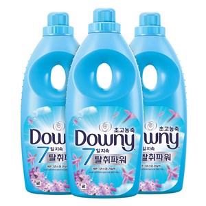 다우니 7일 탈취파워 초고농축 섬유유연제 레몬그라스와 라일락 본품, 1.05L, 3개