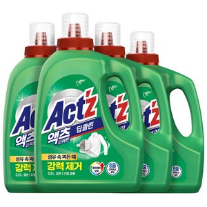 액츠 퍼펙트 딥클린 액상세제 본품, 3.5L, 4개