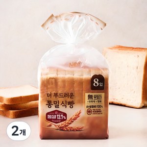 델리팜 더 부드러운 통밀식빵 8입, 380g, 2개