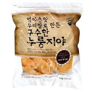 바른들식품 엄마손맛 우리쌀로 만든 구수한 누룽지야, 1kg, 1개