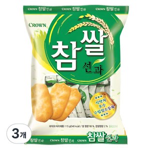 크라운 참쌀선과, 115g, 3개