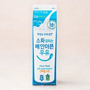 맛있는우유GT 소화 잘되는 배 안아픈 락토프리 단백질 우유, 900ml, 1입