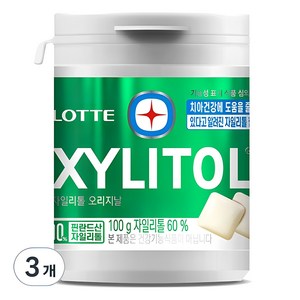 롯데자일리톨 오리지날, 100g, 3개