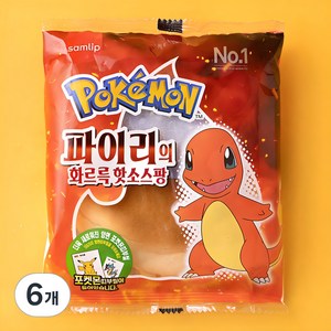 삼립 파이리의 화르륵 핫소스팡, 90g, 6개