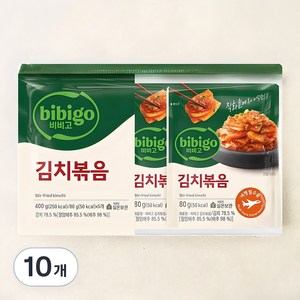 비비고 김치볶음, 80g, 10개