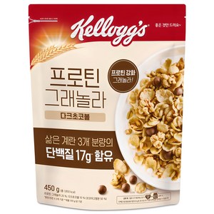 켈로그 프로틴 그래놀라 시리얼 다크초코볼, 450g, 1개