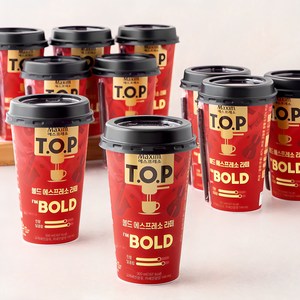 맥심 TOP 볼드 에스프레소 라떼, 300ml, 10개