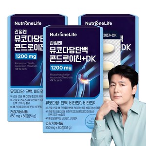 뉴트리원 관절엔 뮤코다당단백 콘드로이친 플러스 DK 1200mg 51g, 60정, 3개