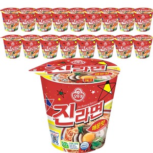 오뚜기 진라면 컵 매운맛 65g, 18개