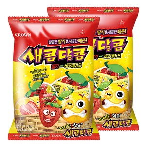 크라운 새콤달콤 딸기 레모네이드 캔디, 200g, 2개