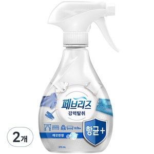 페브리즈 항균플러스 섬유탈취제 깨끗한향 본품, 370ml, 2개