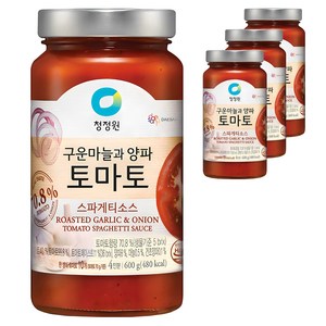 청정원 구운마늘과 양파 토마토 스파게티소스, 4개, 600g