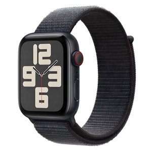 Apple 정품 2024 애플워치 SE 2세대 알루미늄 케이스, 44mm, Cellula, 미드나이트 / 잉크 스포츠 루프, Loop